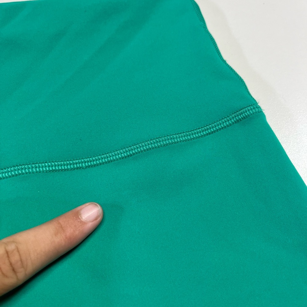 Lululemon Wunder Train Biker Shorts High Rise Kelly Green Women’s Size 4 - Picture 4 of 8